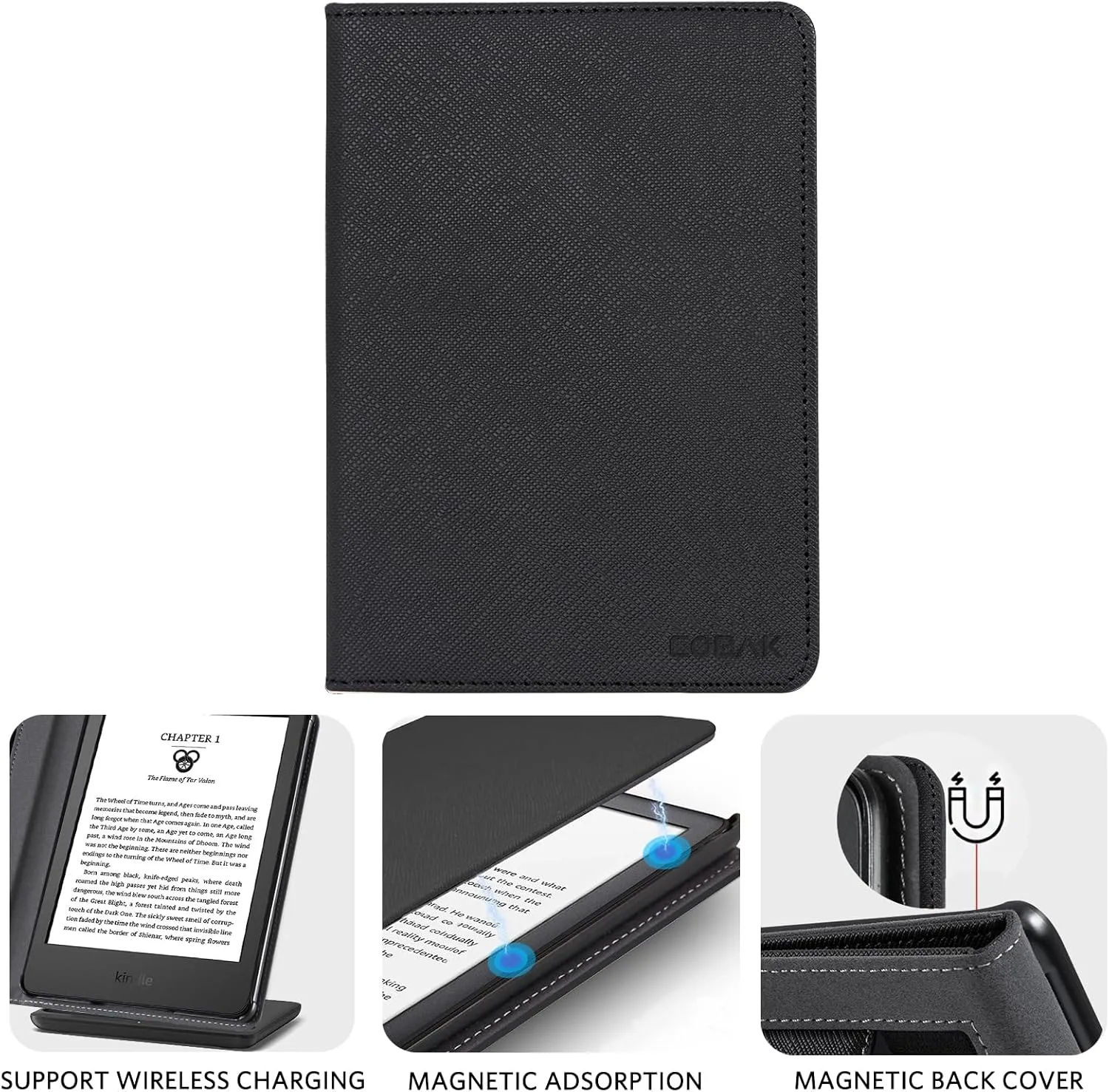 CoBak Case with Stand for for 6" Kindle (2024 & 2022, 11th Gen)