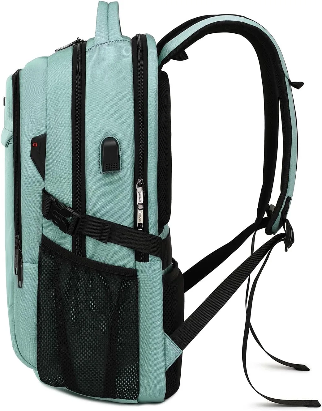 DUSLANG 17 Inch Laptop Backpack for Travel Water Resistant College Backpack for Men/Women Laptop Bag with USB Charging Port, Green A