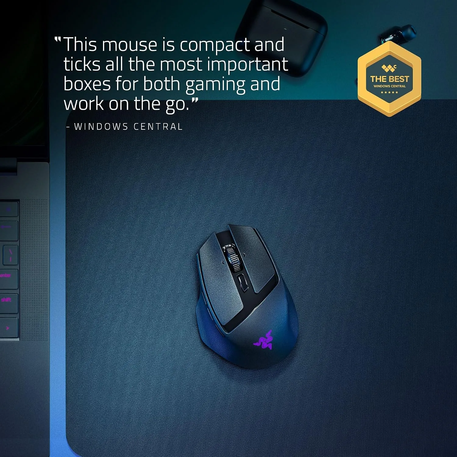 racer gloves usa Razer Basilisk Mobile Portable Ergonomic Wireless Gaming Mouse, Black