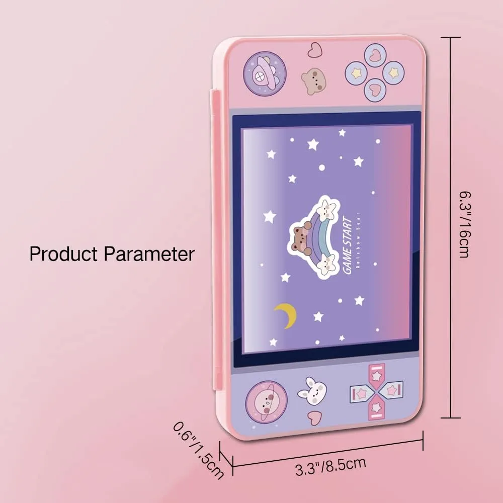 PERFECTSIGHT Switch Game Case Compatible with Nintendo Switch 2/ OLED/ Lite, 24 Switch Game Holder，Cute Switch Game Card Case Cartridge with 24 Slots Card Storage (Rabbit Bear)