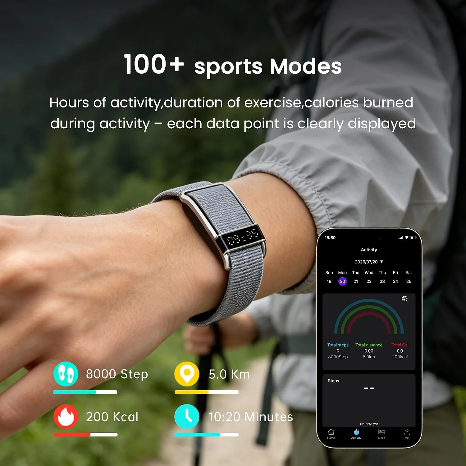 Smart Bracelet for Men Women Health Band Activity Fitness Tracker