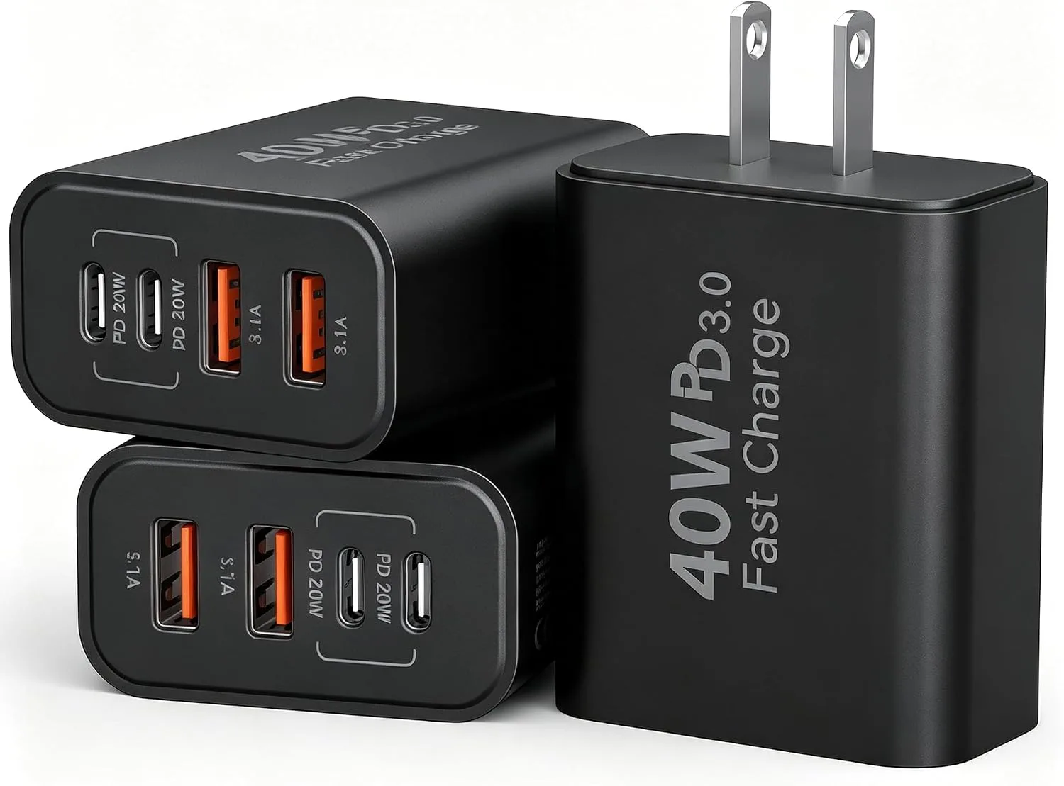 USB C Charger Block Multiple Ports Wall Charger Fast Phone Charging Blocks