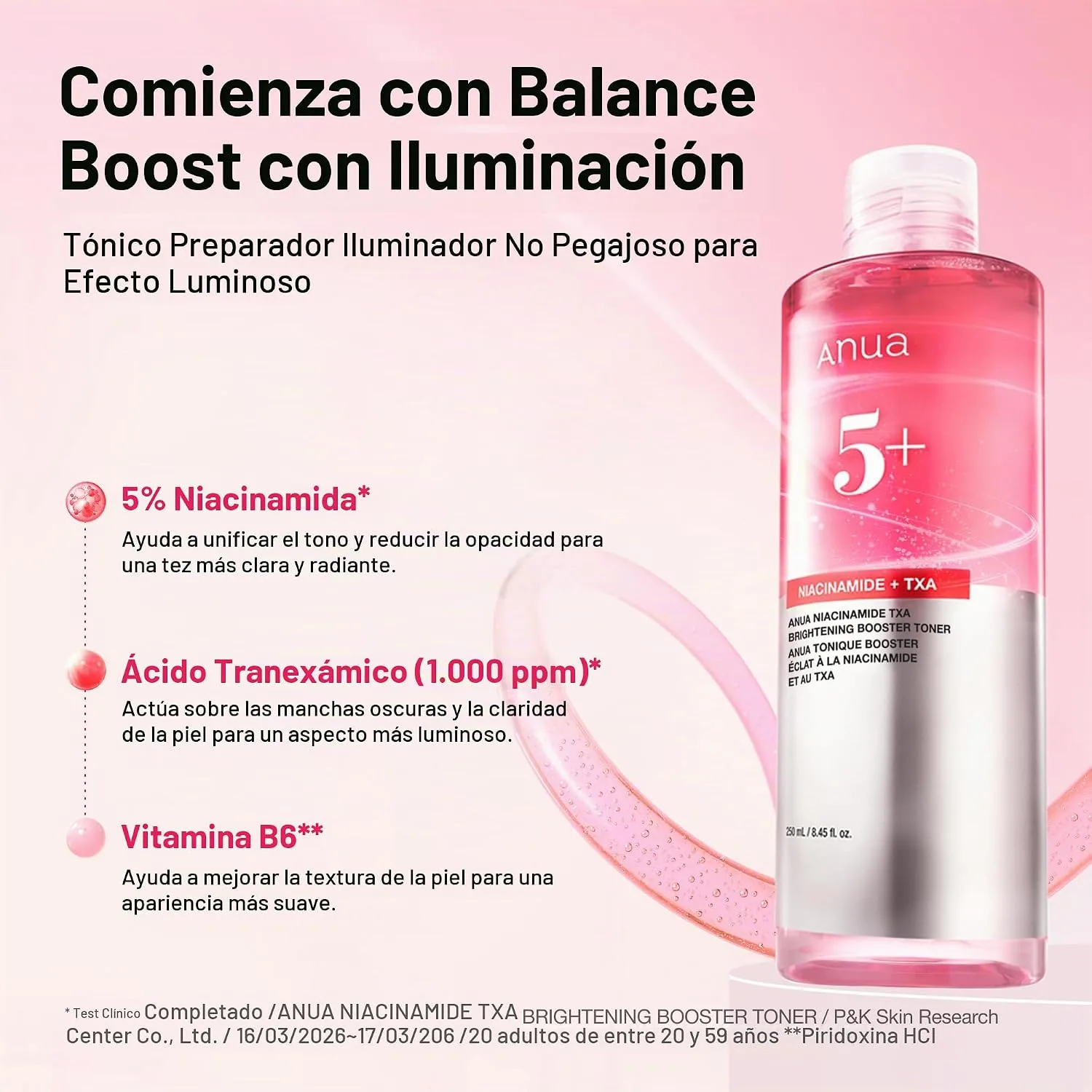 ANUA Niacinamide Tranexamic Acid Brightening Booster Toner, 8.45 fl oz