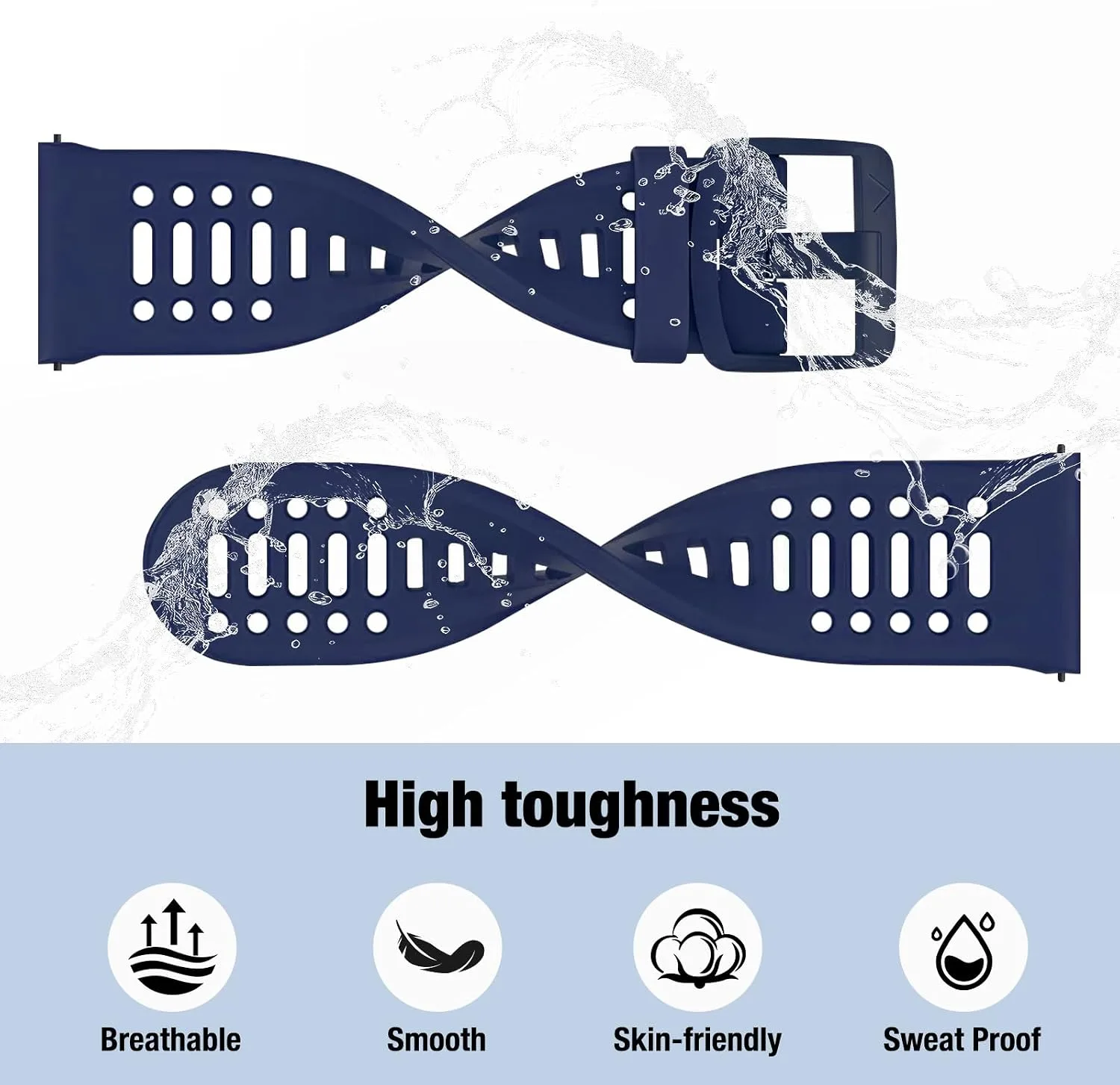Watch Band for Coros PACE 2/APEX 2/APEX 42mm, 20mm Quick Release Silicone Replacement Band