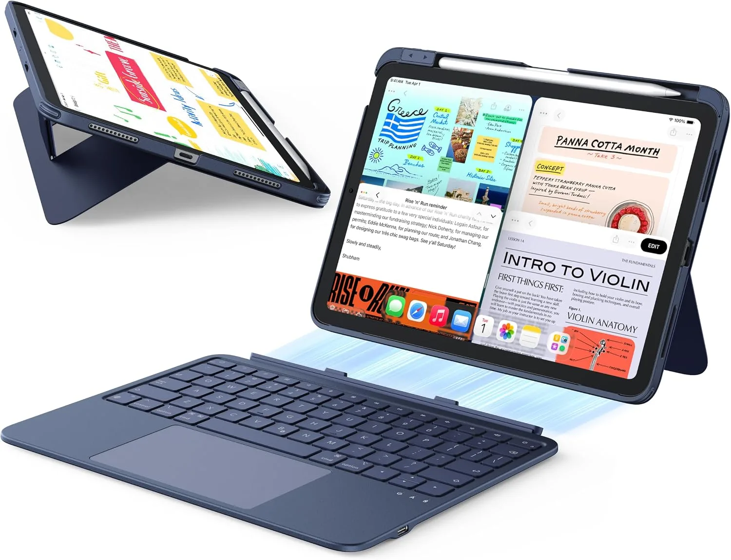 ESR for iPad Air 11 Inch Case with Keyboard M4/M3/M2, Ultra-Light