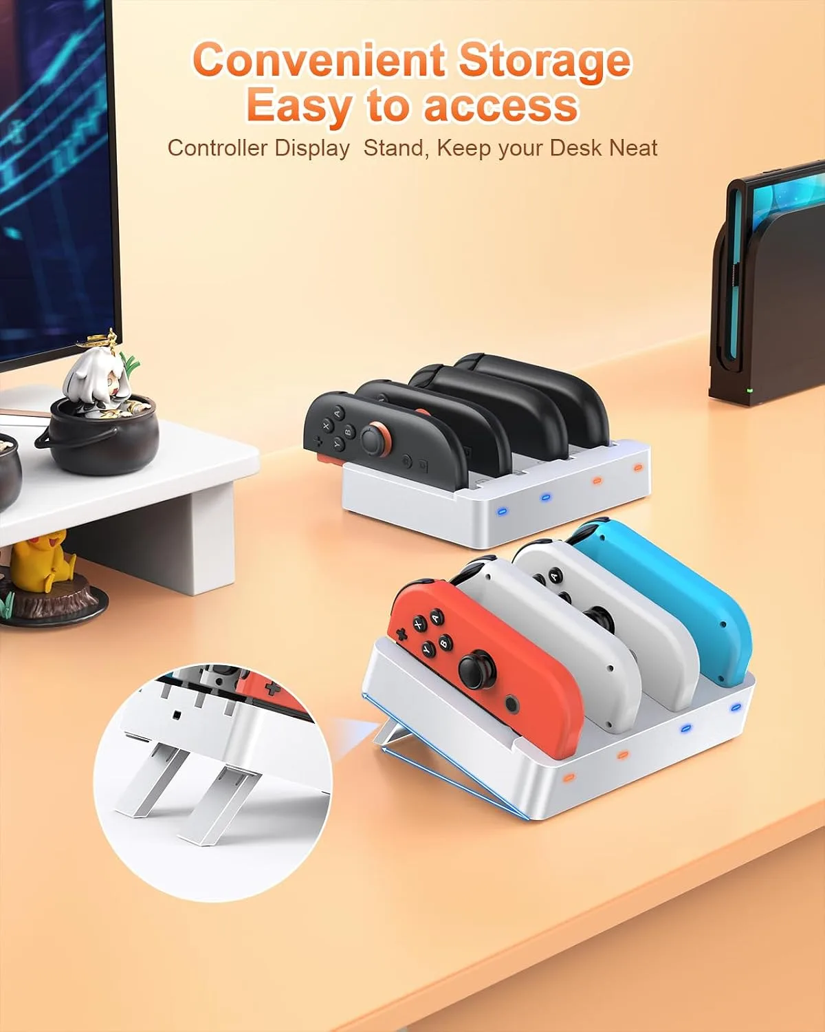 FYOUNG [Switch 2/1 Both] Controller Charger, Charging Dock for JoyCon 2