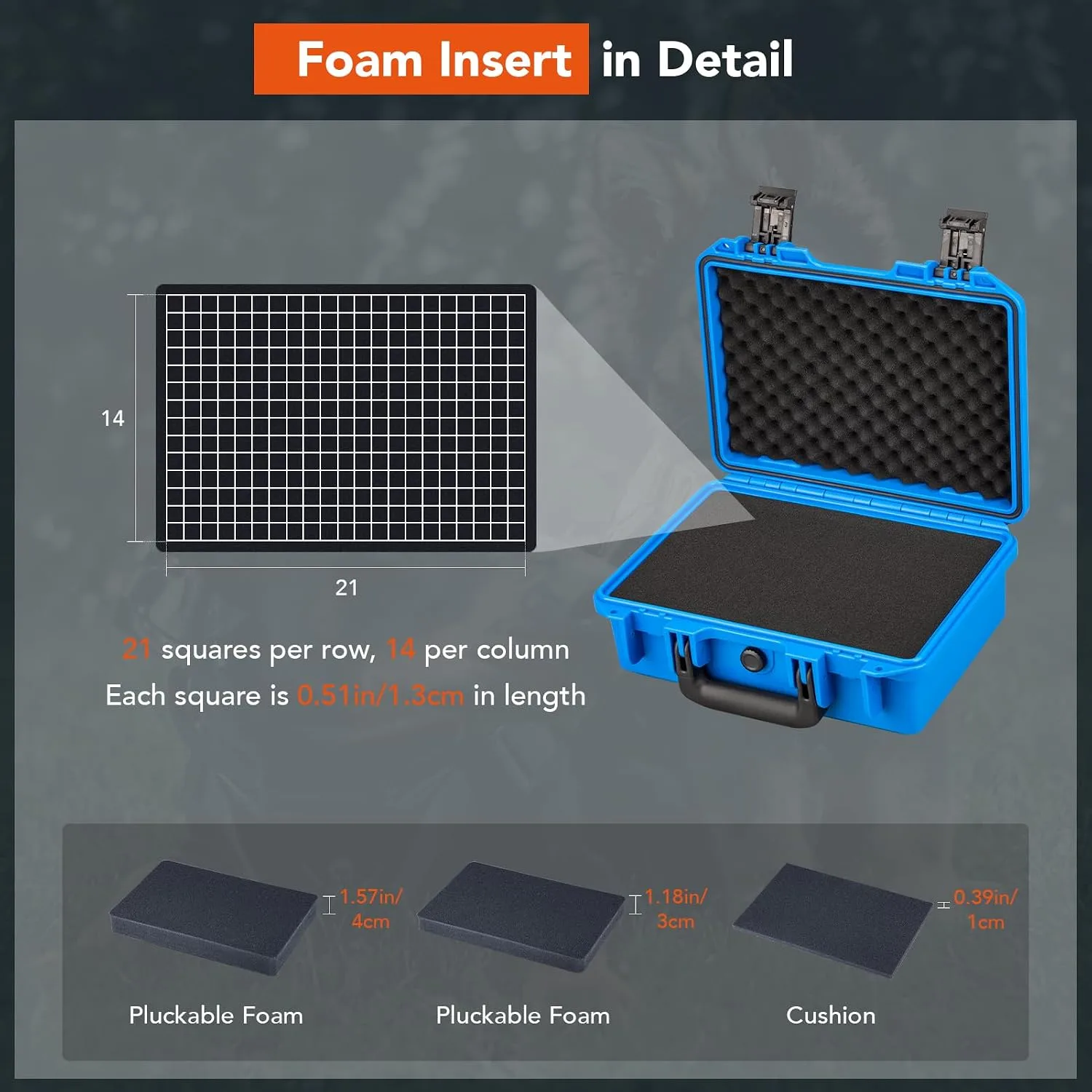 Lykus HC-3010 Waterproof Hard Case with Foam, Inner Size 10.75x6.65x3.94in
