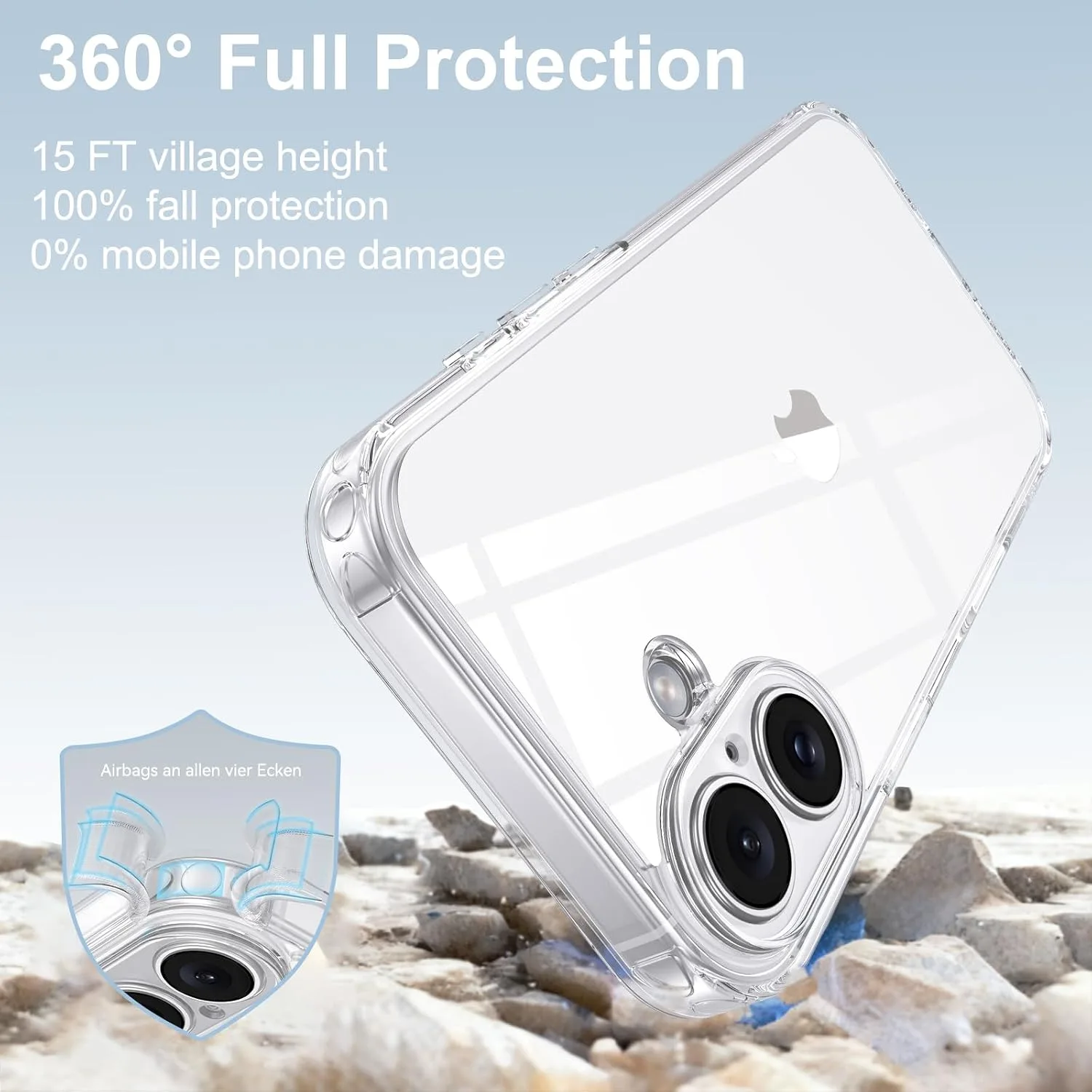 YINLAI for iPhone 17 Case 6.3", Upgraded Anti-Yellowing, Crystal Clear