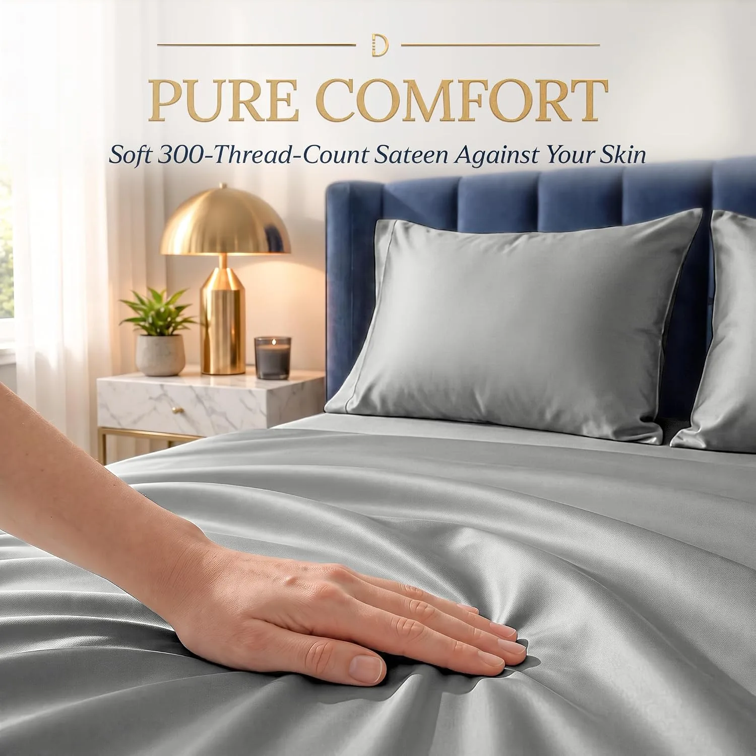 DECOLURE 100% Viscose from Bamboo Sheets Twin Size | 3 Pc Cooling Bed Set