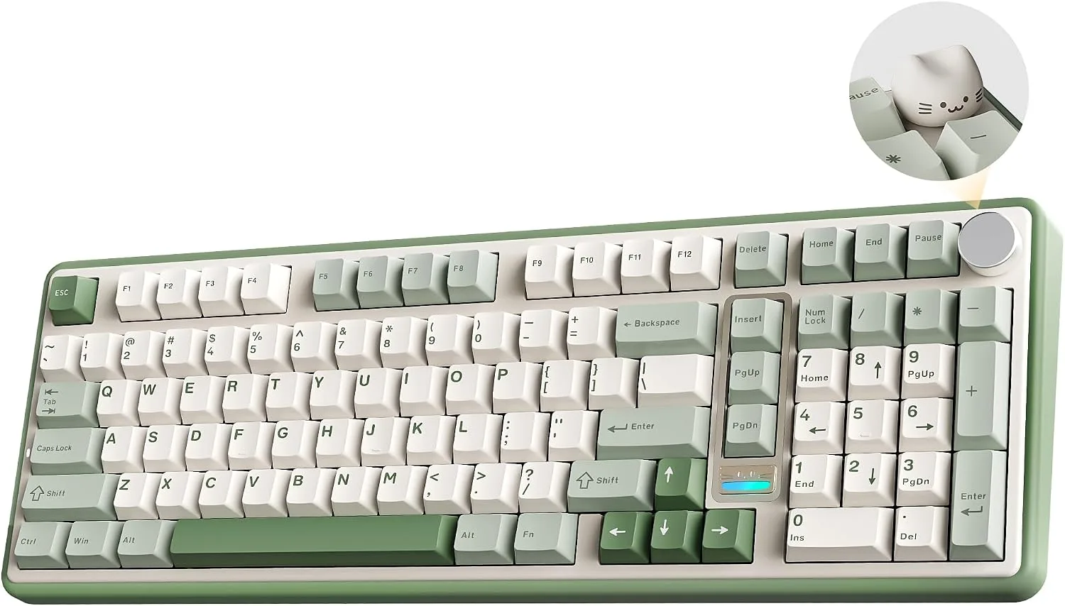 Teclado Gamer Yunzii B98 PRO inalámbrico mecánico 96% Matcha Verde Candy Switch