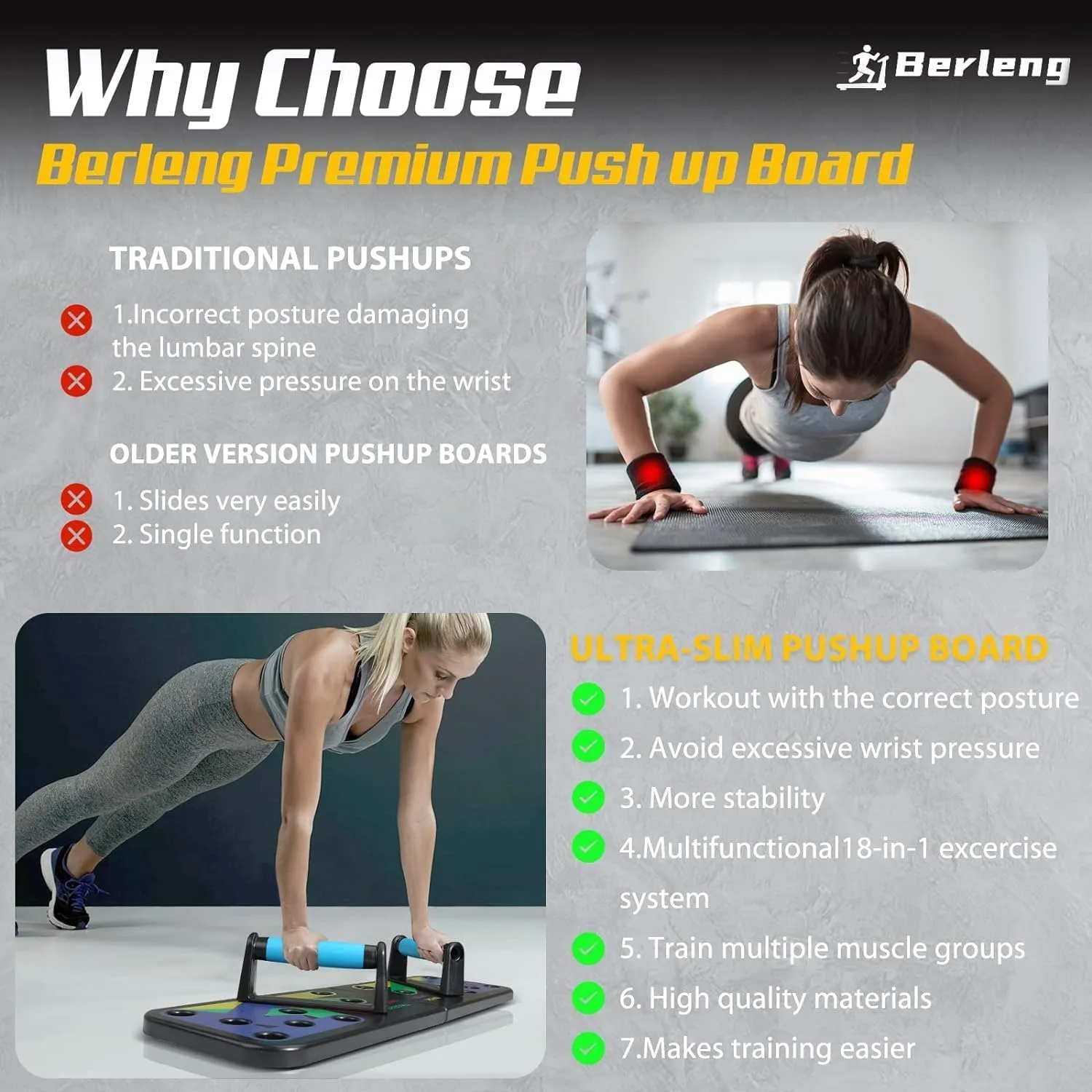 Push Up Board,Foldable Pushup Board for Man,Portable 30 in 1 Push Up Bar