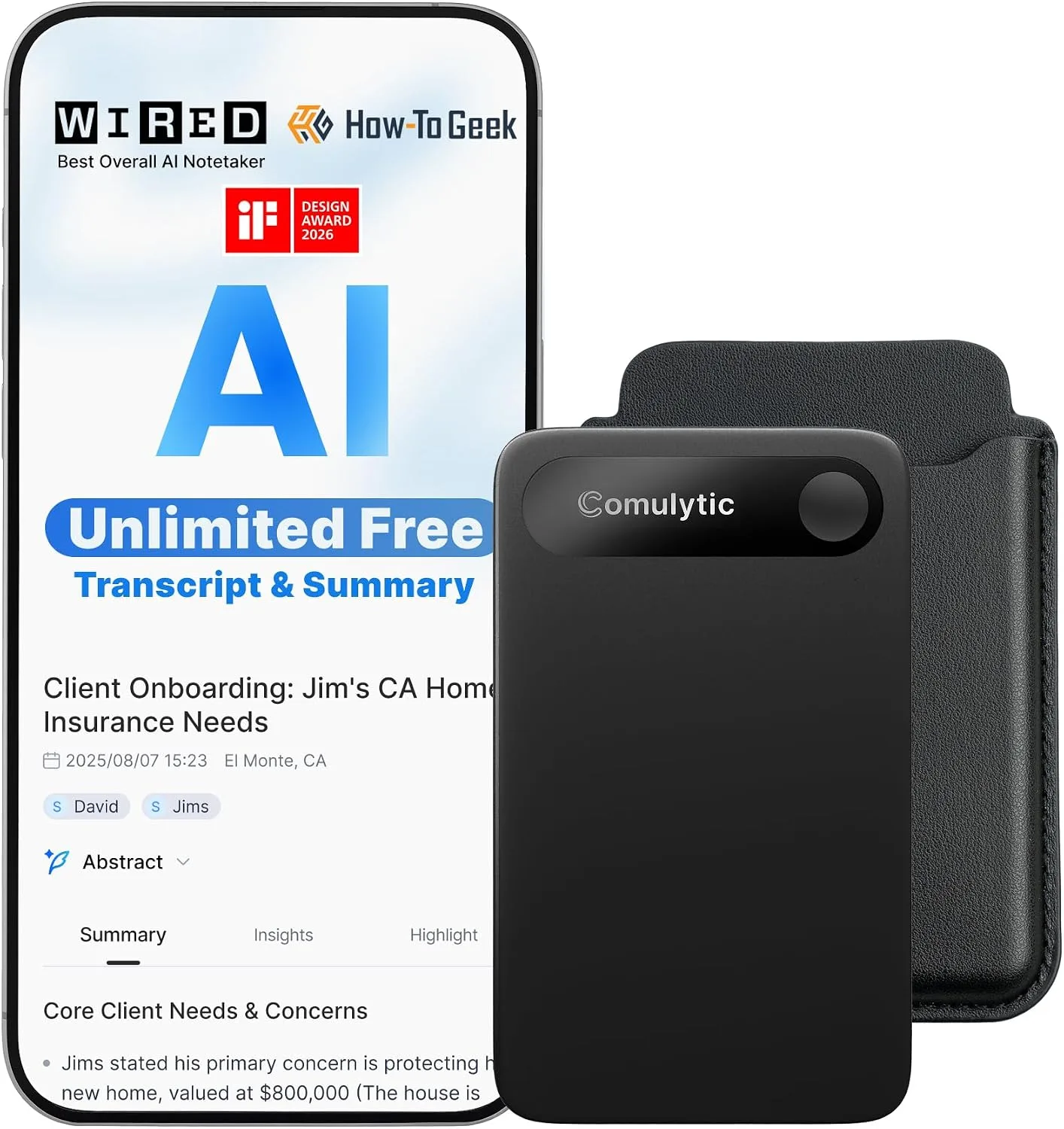 Comulytic Note Pro AI Voice Recorder, AI Meeting Recorder and Note Taker