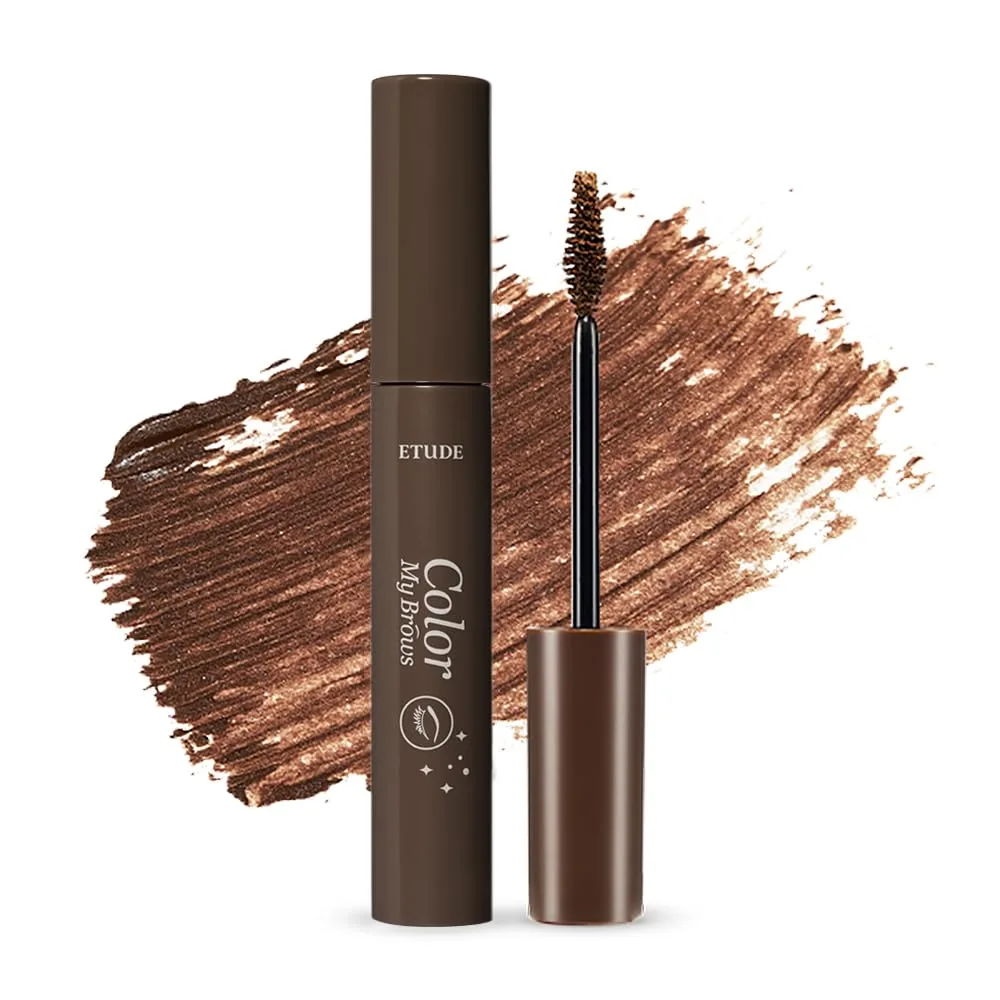 ETUDE Color My Brows Big Size Brow Mascara, Rich Brown, Eyebrow Tint