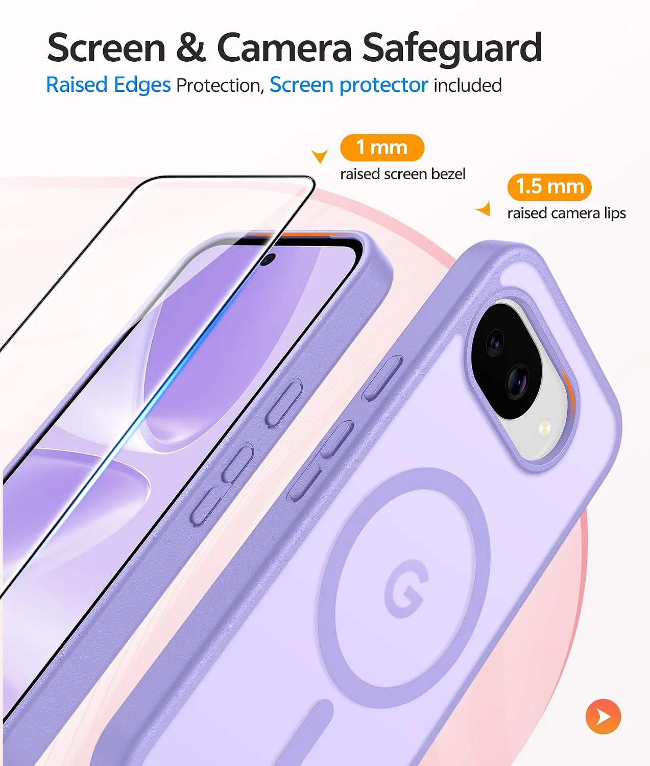 FNTCASE for Google Pixel 10a Case, Fit for Magsafe, Light Purple