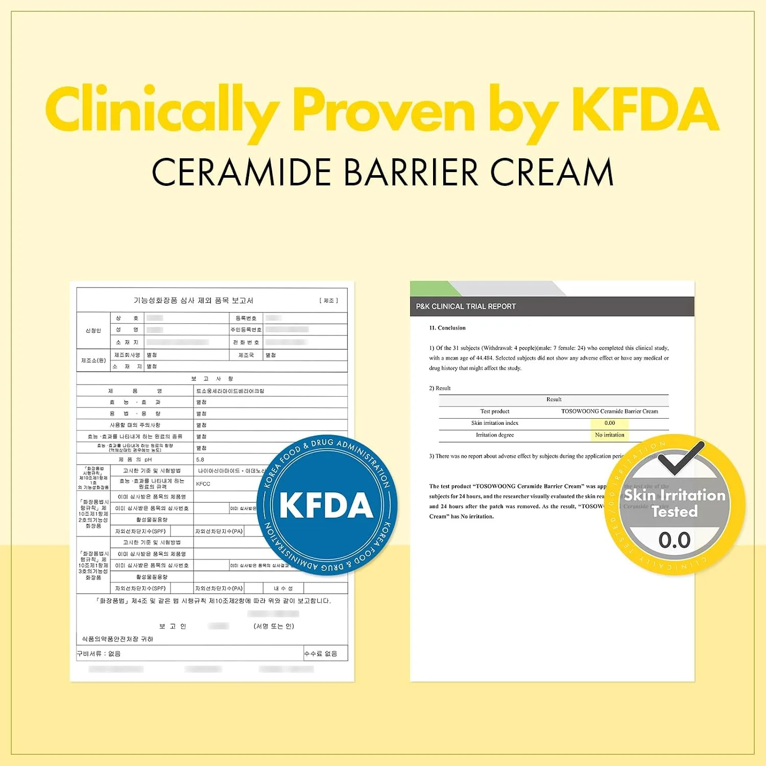 TOSOWOONG Ceramide Barrier Cream for Dry & Sensitive Skin, Hydrating, Dewy