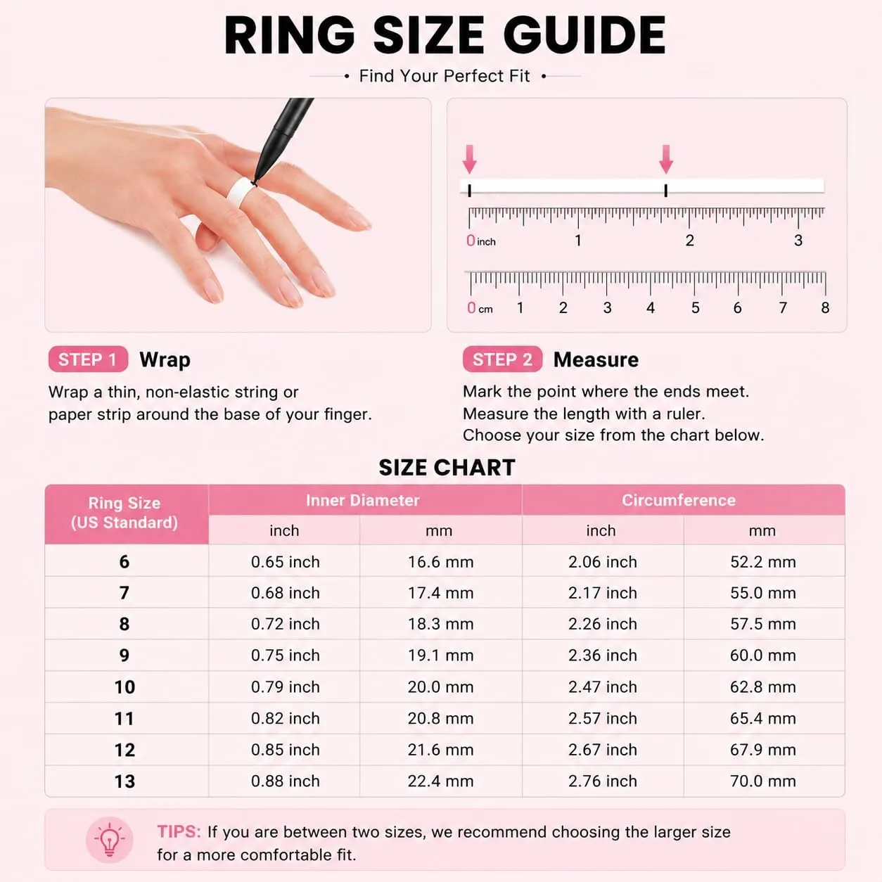 Slim Smart Ring for Women, Ceramic Health Fitness Tracker Pink，9#
