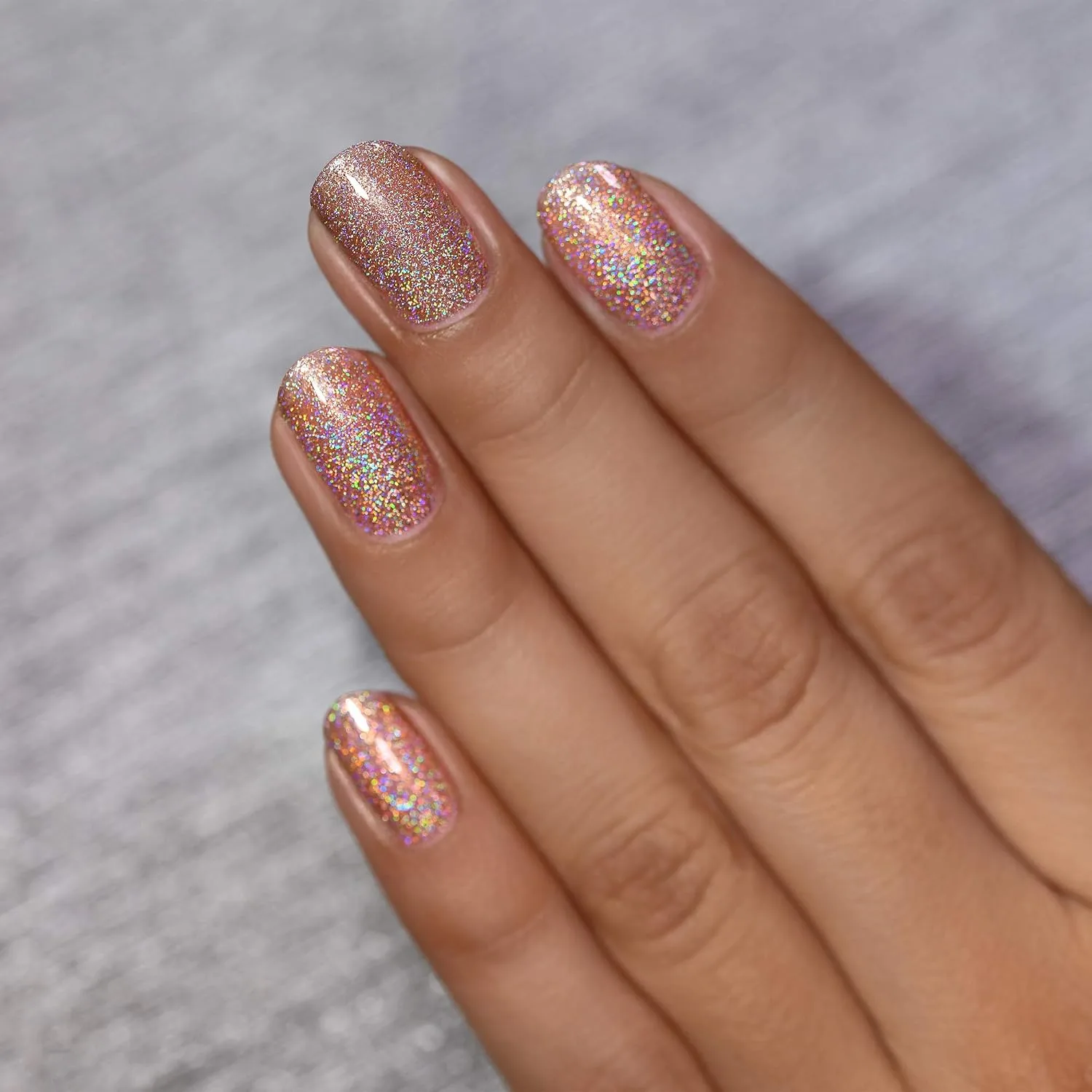 ILNP Caroline - Glistening Rosy Copper Holographic Nail Polish