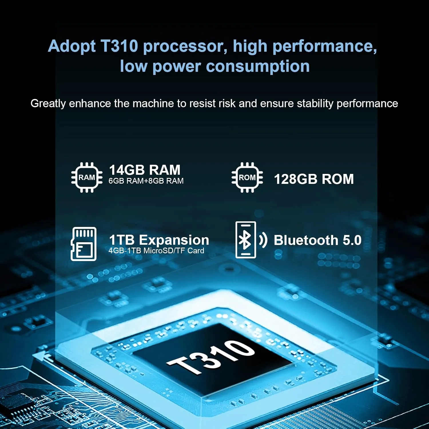 GOODTEL 2026 10 Inch Android Tablet, 14GB RAM+128GB ROM,Octa-Core，Expandable up to 2TB TF Card, 8000mAh Battery, Tablet with Keyboard and Mouse Bundle for Study & Entertainment BLU
