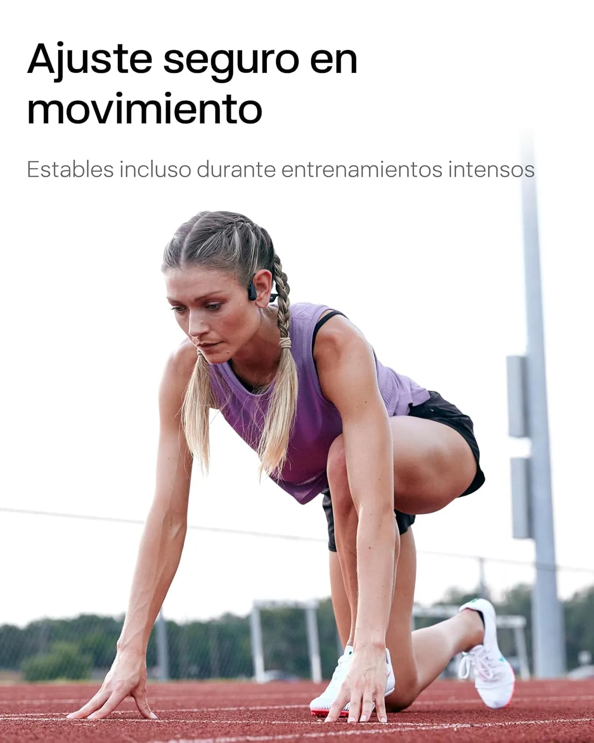 SHOKZ OpenRun Pro - Open-Ear Bluetooth Bone Conduction Sport Headphones - Sweat Resistant Wireless Earphones for Workouts and Running with Premium Deep Base - Built-in Mic, with Hair Band