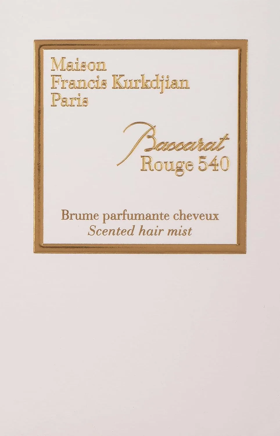 Maison Francis Kurkdjian Baccarat Rouge 540 Parfumante Scented Hair Mist For Women 2.4 Ounce