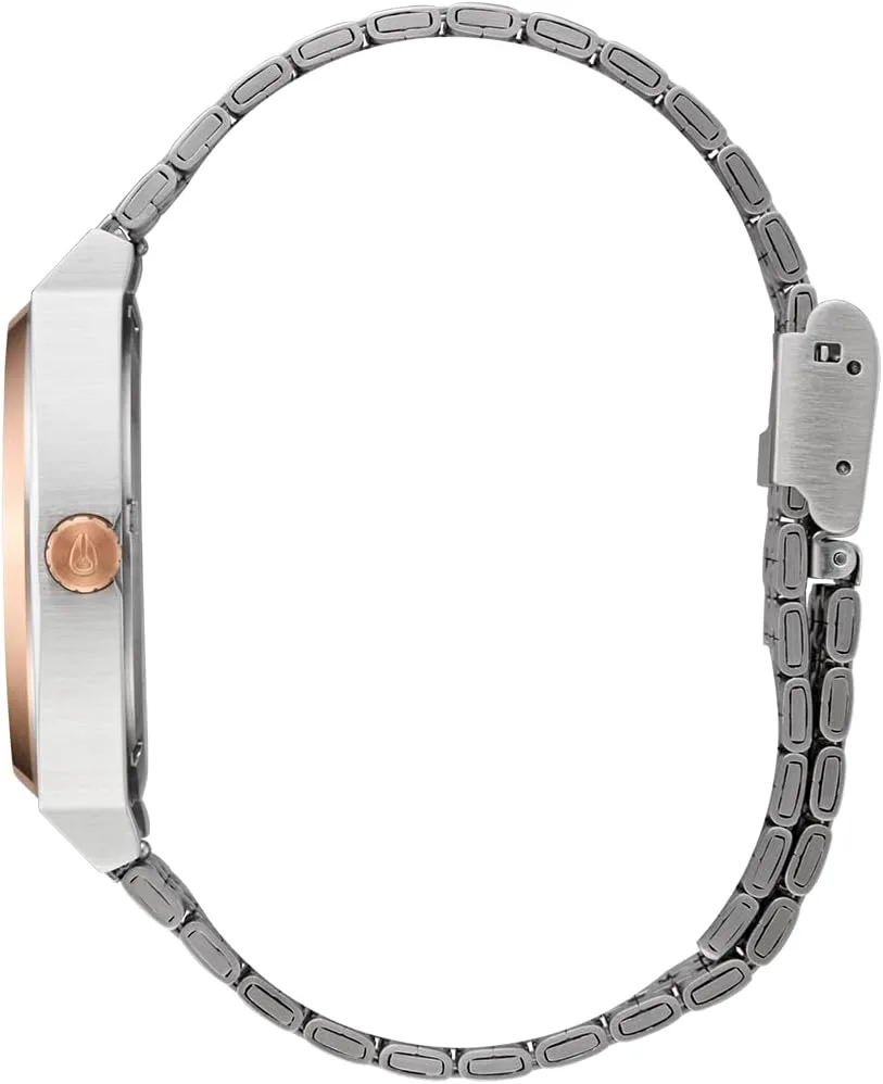 NIXON Time Teller A045 - 100m Water Resistant Men's Analog Fashion Watch (37mm Watch Face, 19.5mm-18mm Stainless Steel Band)