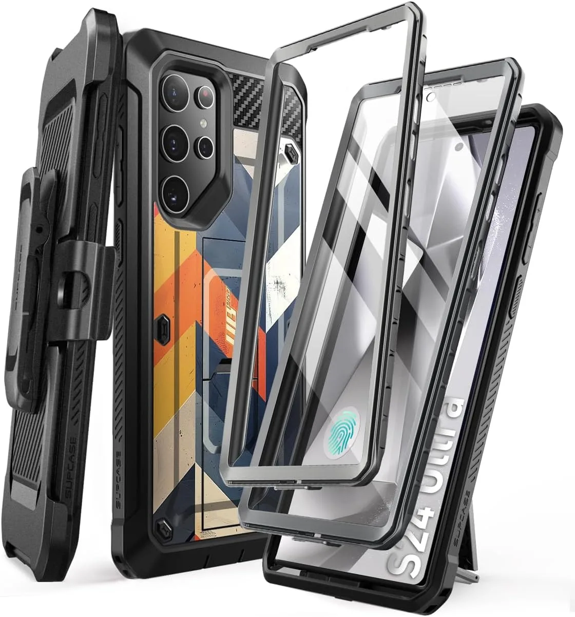 SUPCASE for Galaxy S24 Ultra Case with Built-in Screen Protector, Chevron