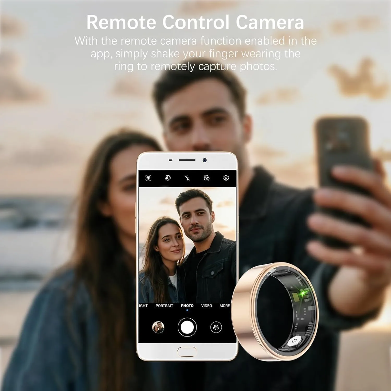 Smart Rings for Women Men, Fitness Ring with Heart Rate, Blood Oxygen, HRV, Stress, Sleep Tracker, Step Tracker, No Subscription Fee, lP68 Waterproof Smart Ring for iPhone & Android (Rose Gold 11#)