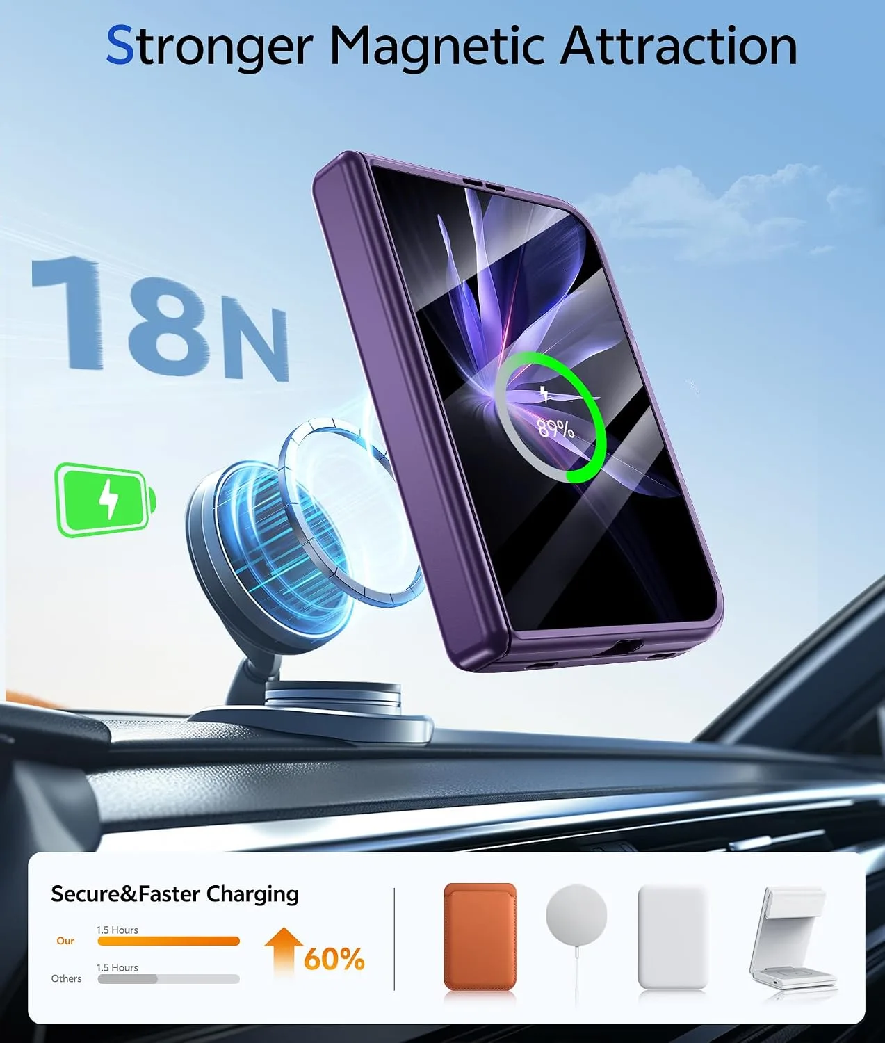 for iPhone Duo Case with Built-in Tempered Glass Screen Protector