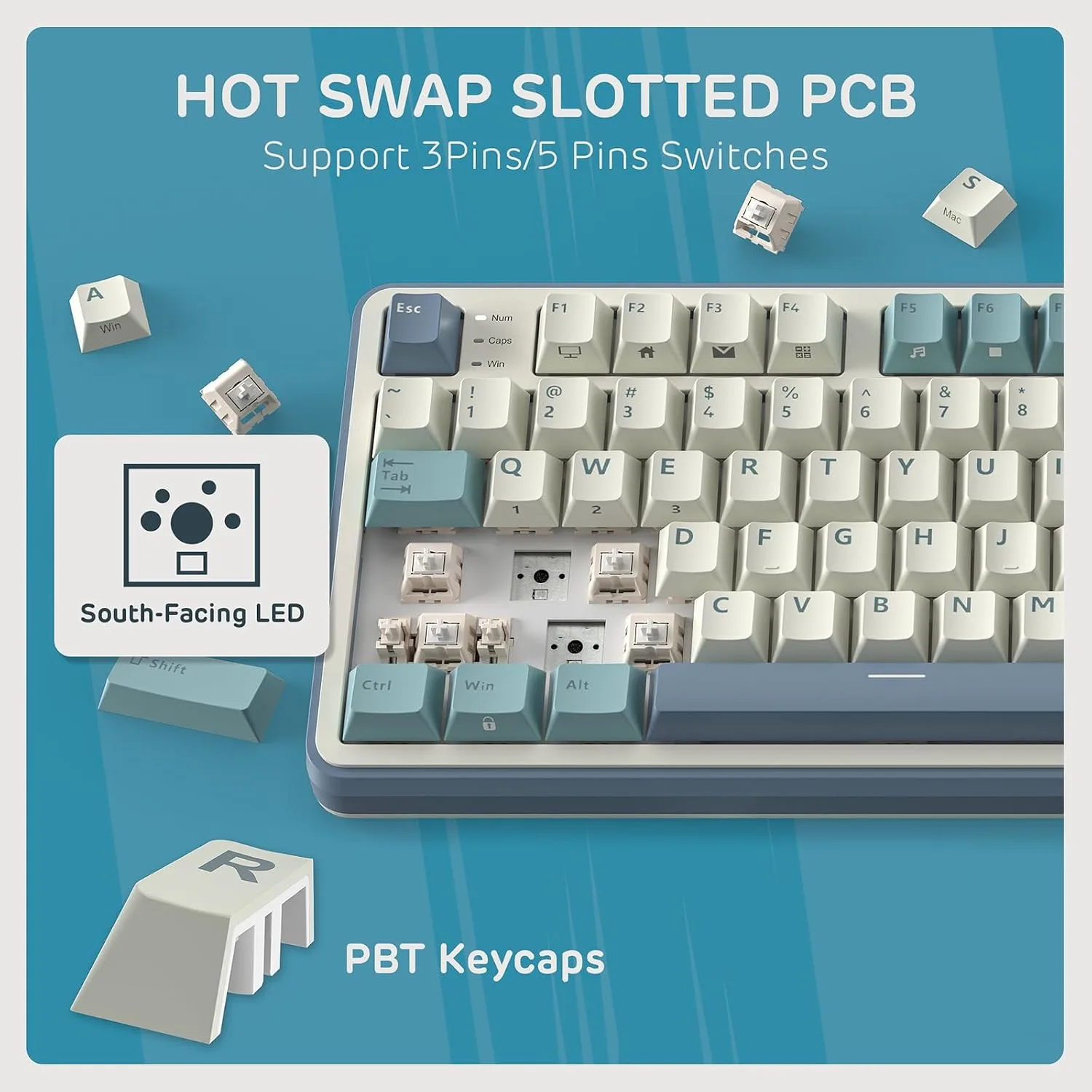 RK ROYAL KLUDGE S98 Wireless Mechanical Keyboard w/Smart Display & Knob