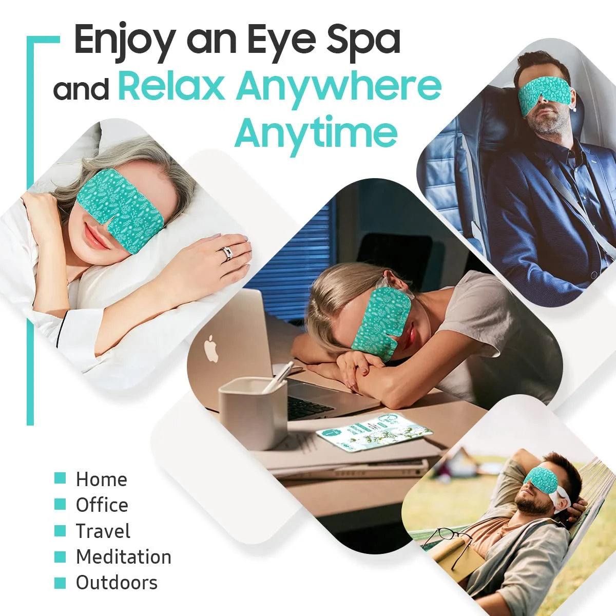 BeHoomi 30Packs Steam Eye Mask, Heated Eye Mask for Dry Eyes, Unscented