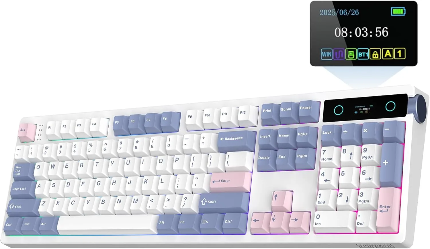 Teclado Gamer Epomaker TH108 PRO Full Size con Pantalla y Perilla