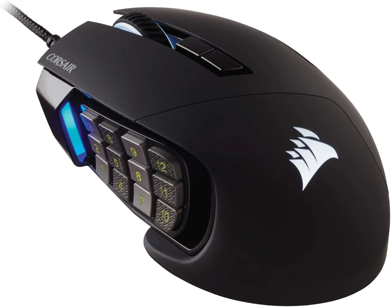 Corsair Scimitar RGB Elite Wired MMO MOBA PC Gaming Mouse – Black
