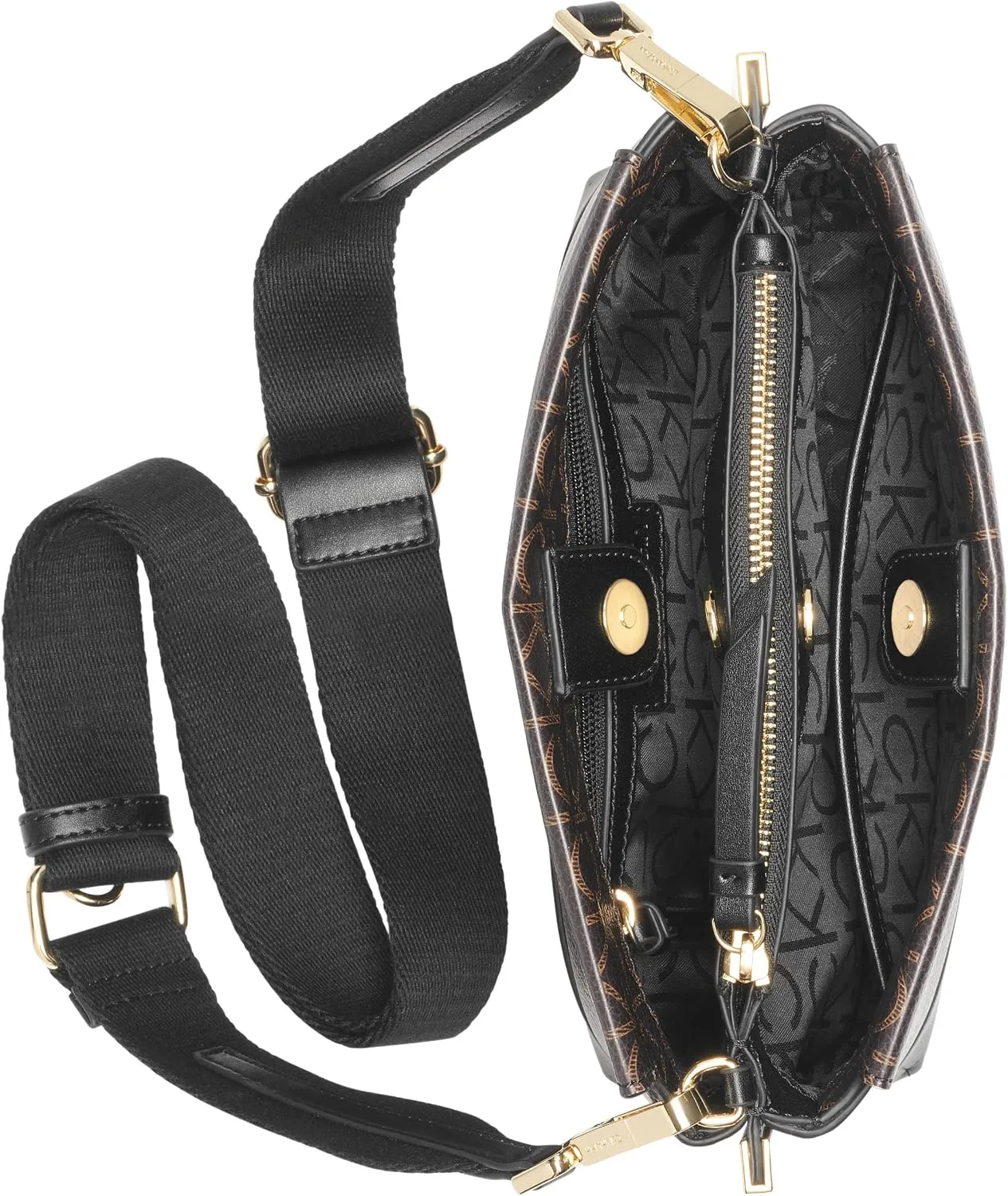 Calvin Klein Women's Bianca Triple Compartment Crossbody Handbag