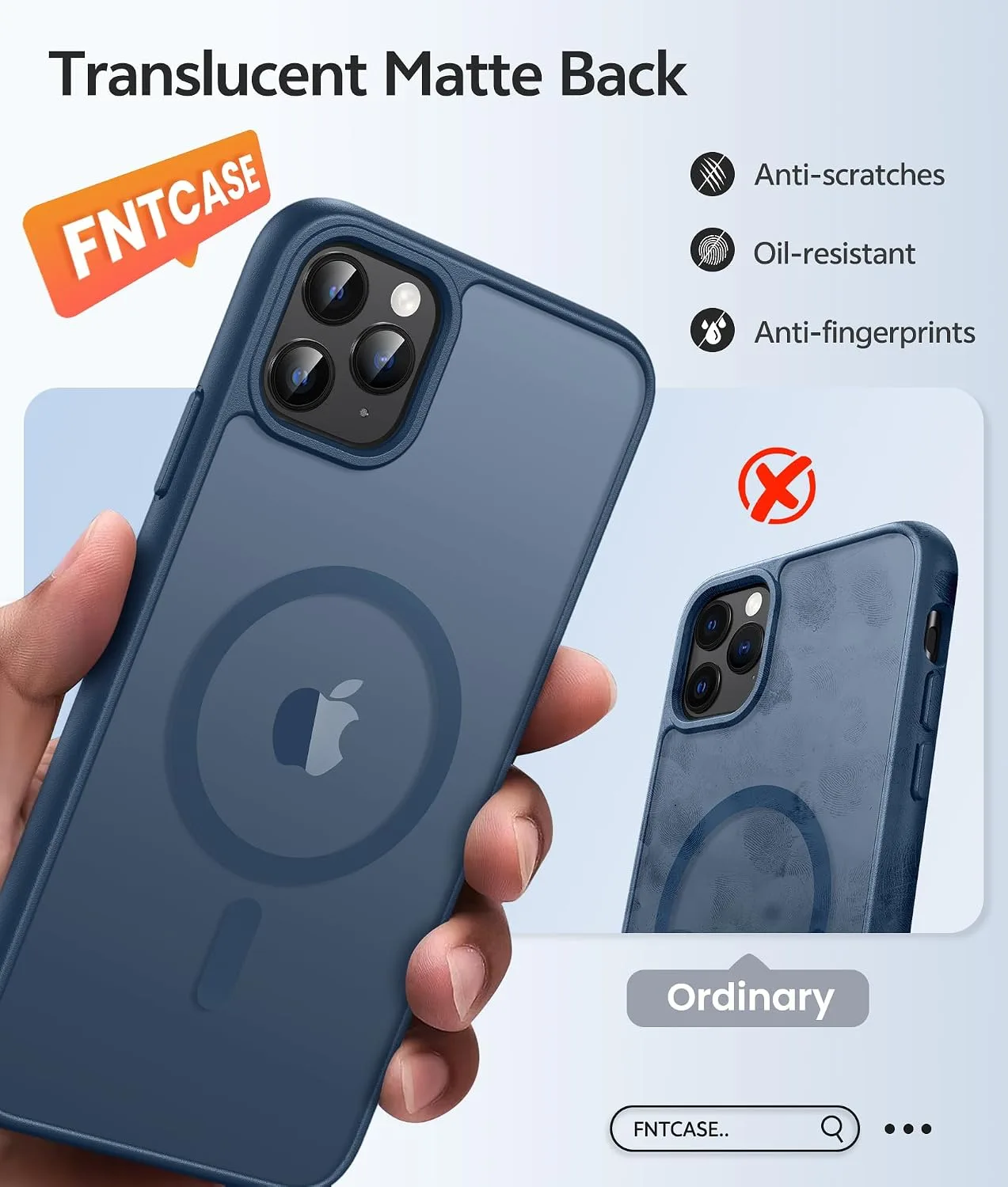 FNTCASE for iPhone 11 Pro Case, Fit for Magsafe, Blue