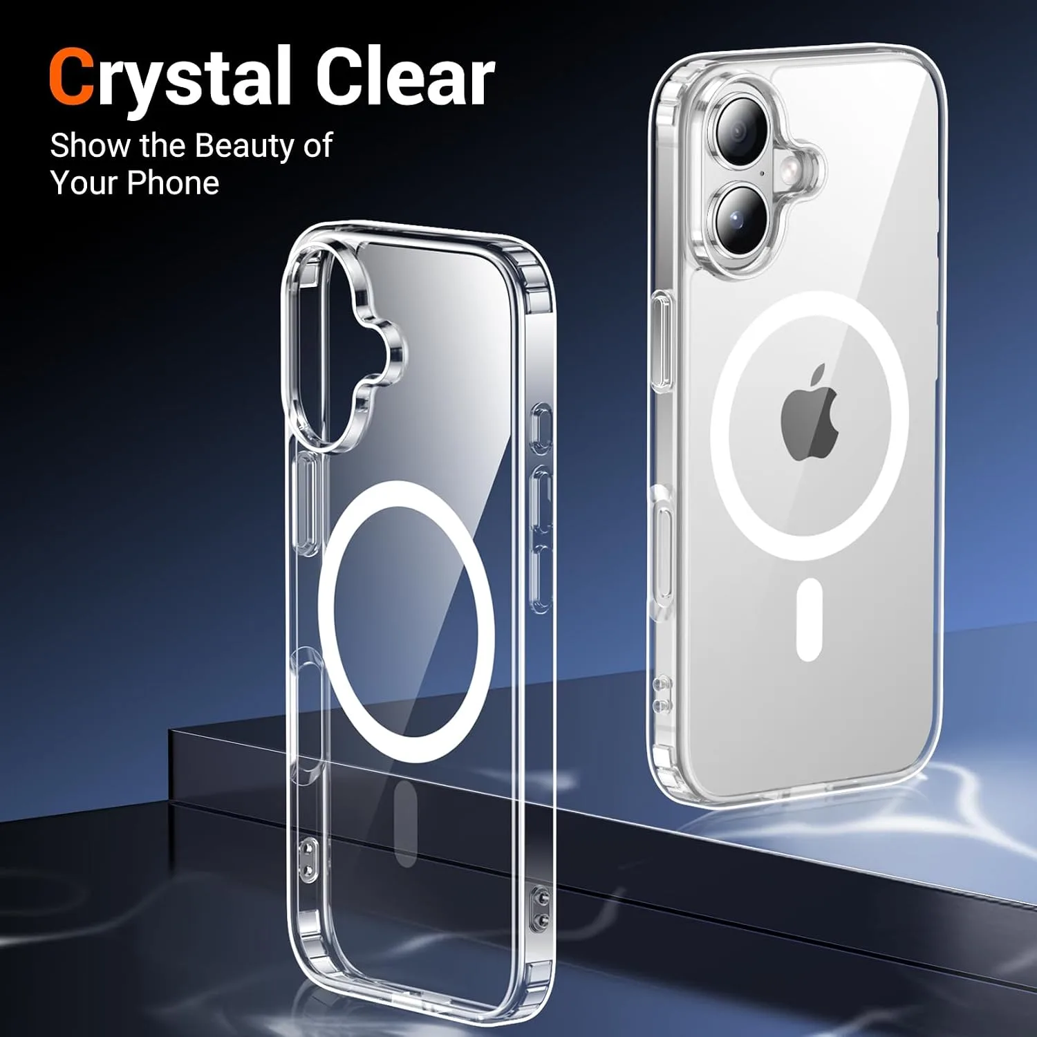 Temdan for iPhone 16 Case with Screen Protector Clear