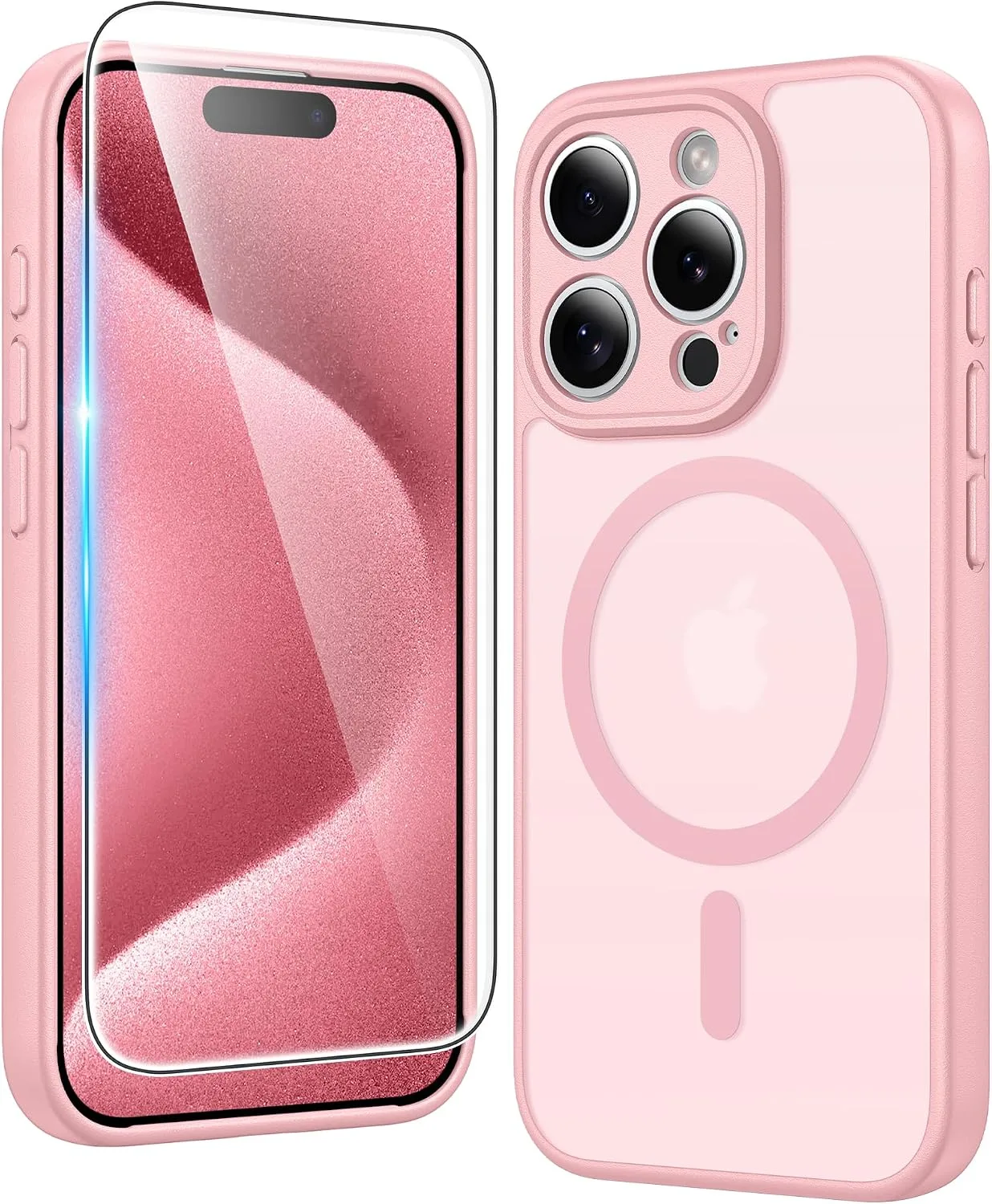 FNTCASE for iPhone 15 Pro Case Compatible with Magsafe Matte Phonecase