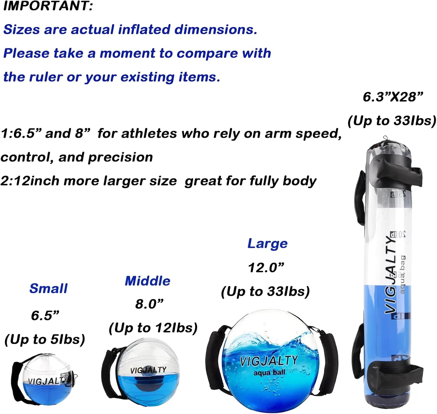 Aqua Bag-Water Weights Bag for Arm-Shoulder-Full Body Workout
