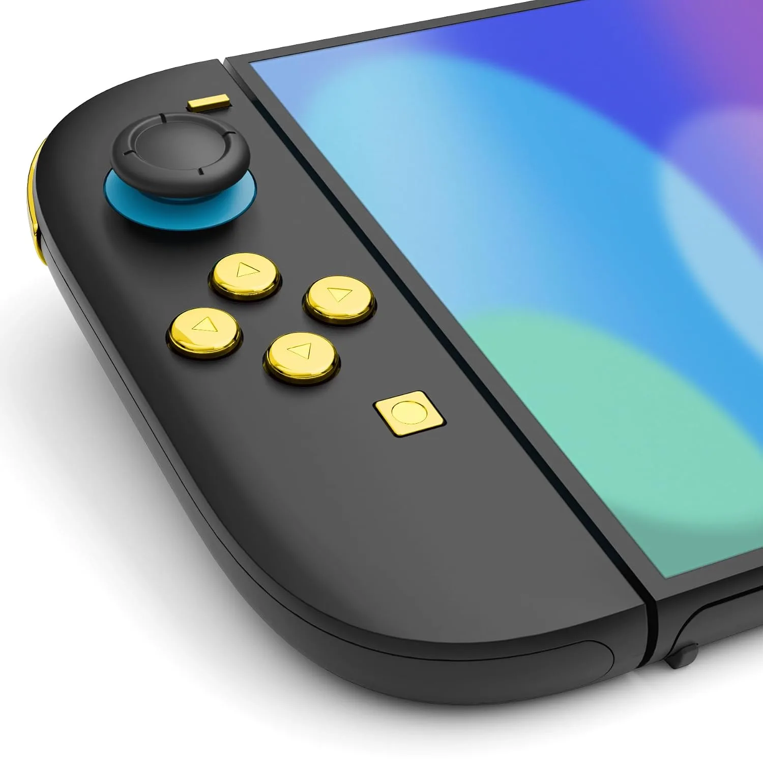 eXtremeRate DIY Replacement Full Set Buttons for Joycon 2, Custom ABXY Direction Keys Dpad + - C Home Capture Release L R ZR ZL Trigger Buttons for Nintendo Switch 2 Controller - Chrome Gold