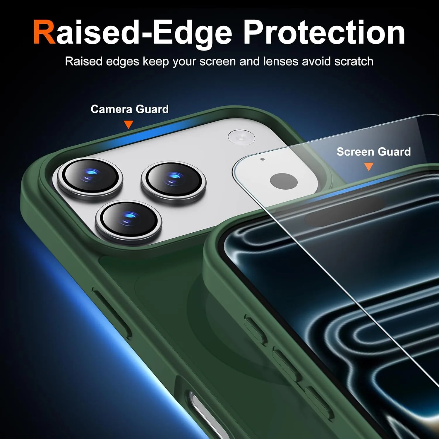 Temdan for iPhone 18 Pro Case/iPhone 17 Pro Case, Alpine Green