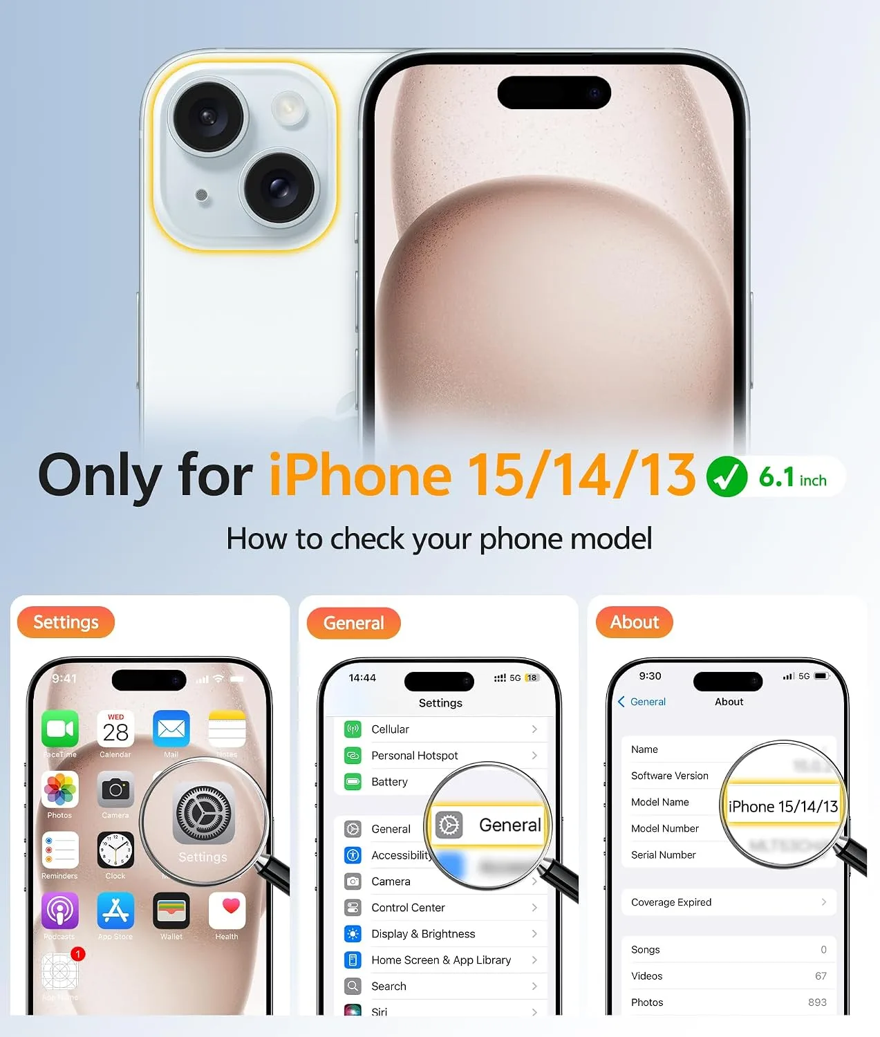 FNTCASE for iPhone 15/14/13 Case, Fit for Magsafe, Desert Gold