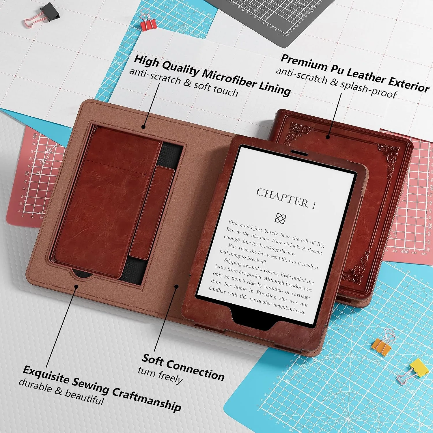 Kindle 6 Inch Case for 6" Kindle (11th Generation, 2024/2022),Vintage Brown