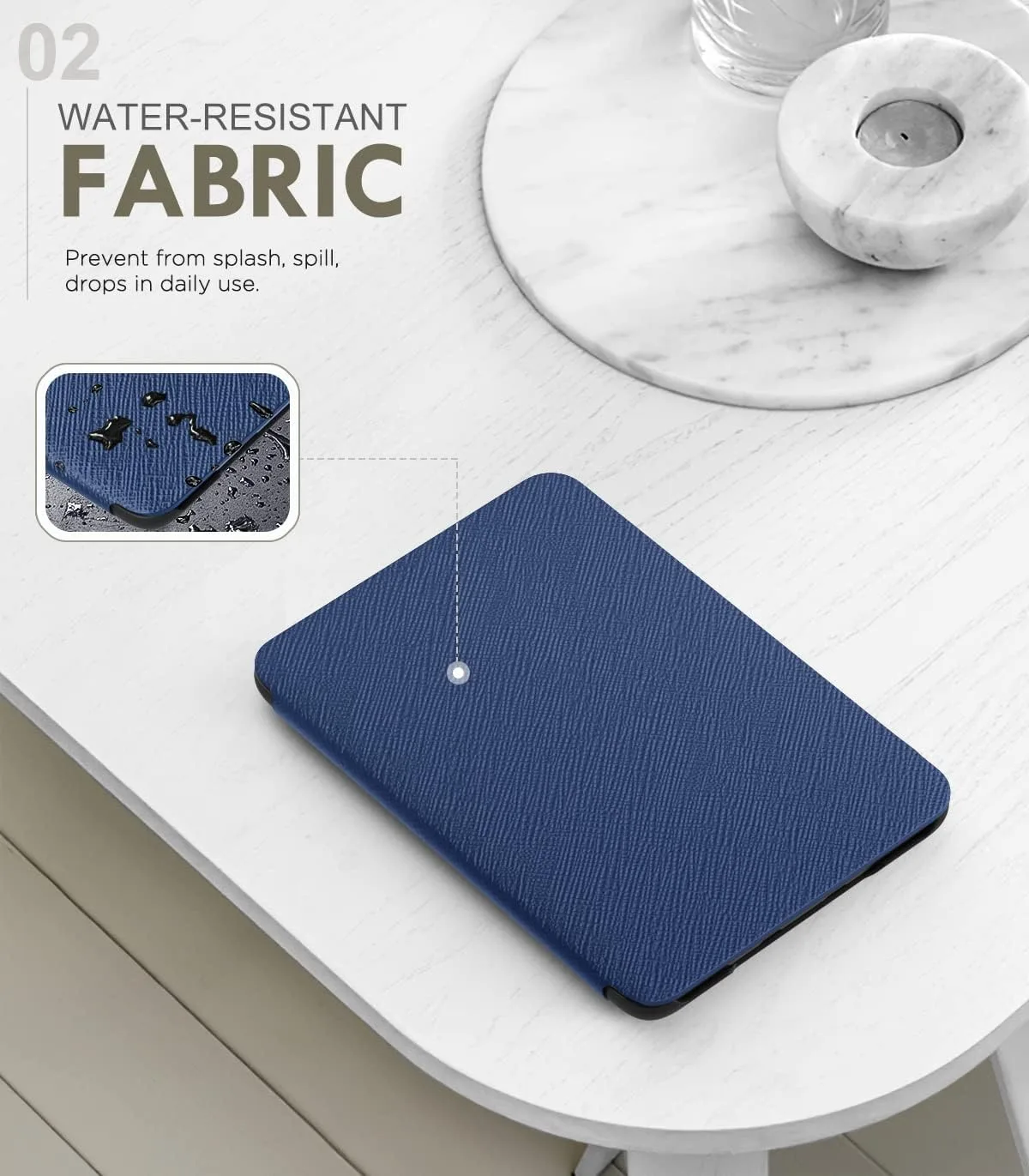 MoKo Case Fits 6" Kindle Basic 11th Generation 2024/2022, Indigo