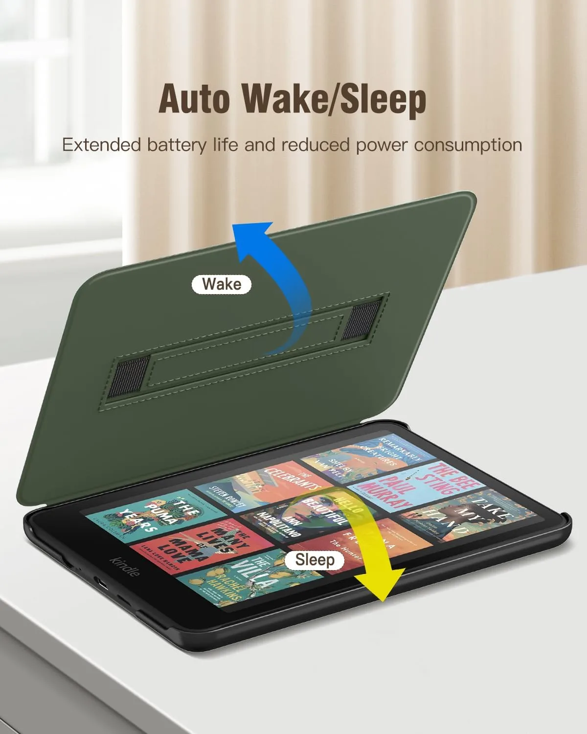MoKo Case for 7" Kindle Paperwhite 12th Gen 2024 & Colorsoft, Celadon