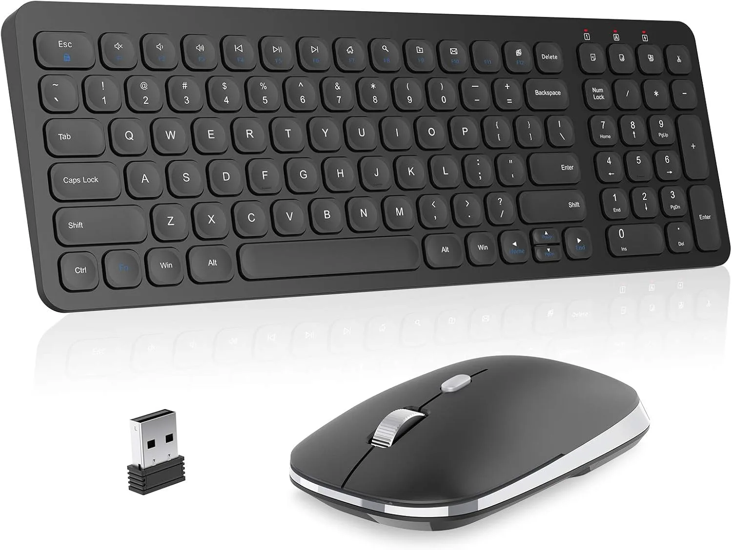 cimetech Wireless Keyboard and Mouse Combo - Black