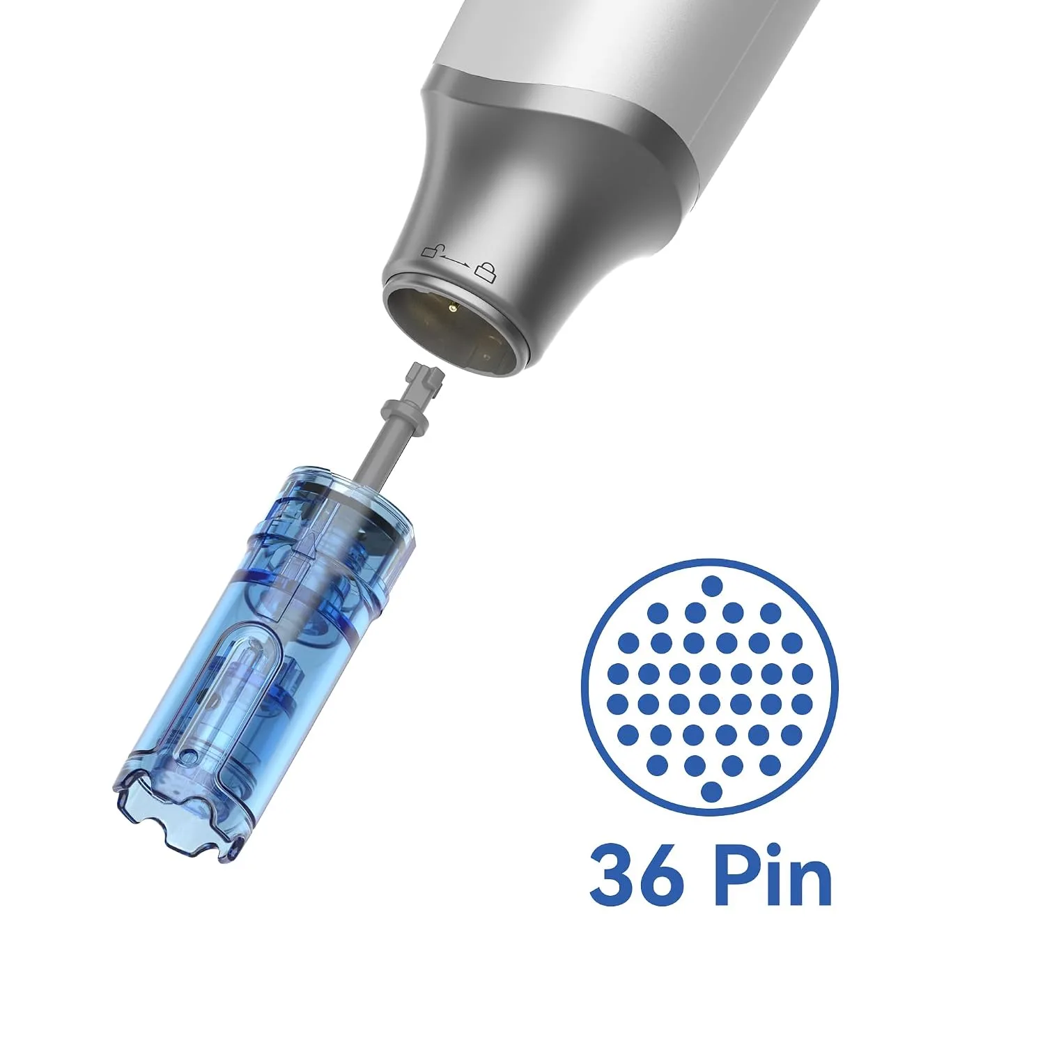 Microneedling Cartridges (10 Pcs 36 Pin) for Pen Microneedle Machine M9, for cosmetic skin use only