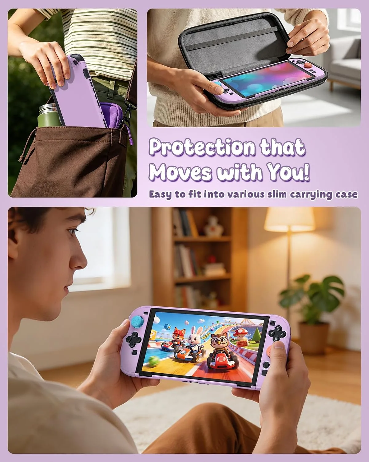 Switch 2 Cover Case&Screen Protector, FYOUNG Dockable Shell for Nintendo 2