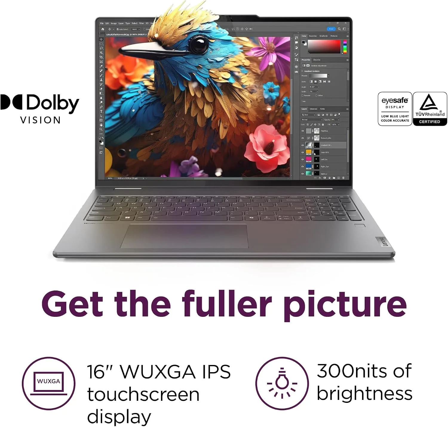 Lenovo Yoga 7i 2-in-1 Laptop, 16" 2K Touchscreen Display, Core Ultra 7 155U