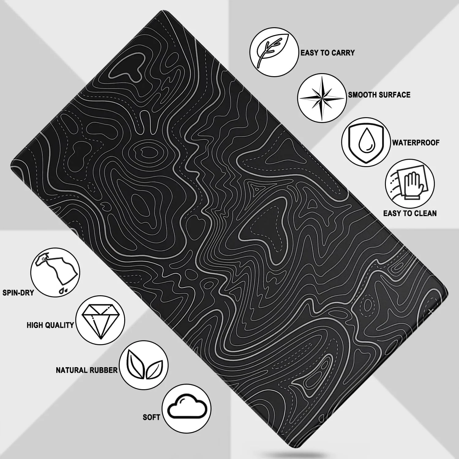 Large Gaming Mouse Pad, Waterproof Extra Large Mousepad with Stitched Edges