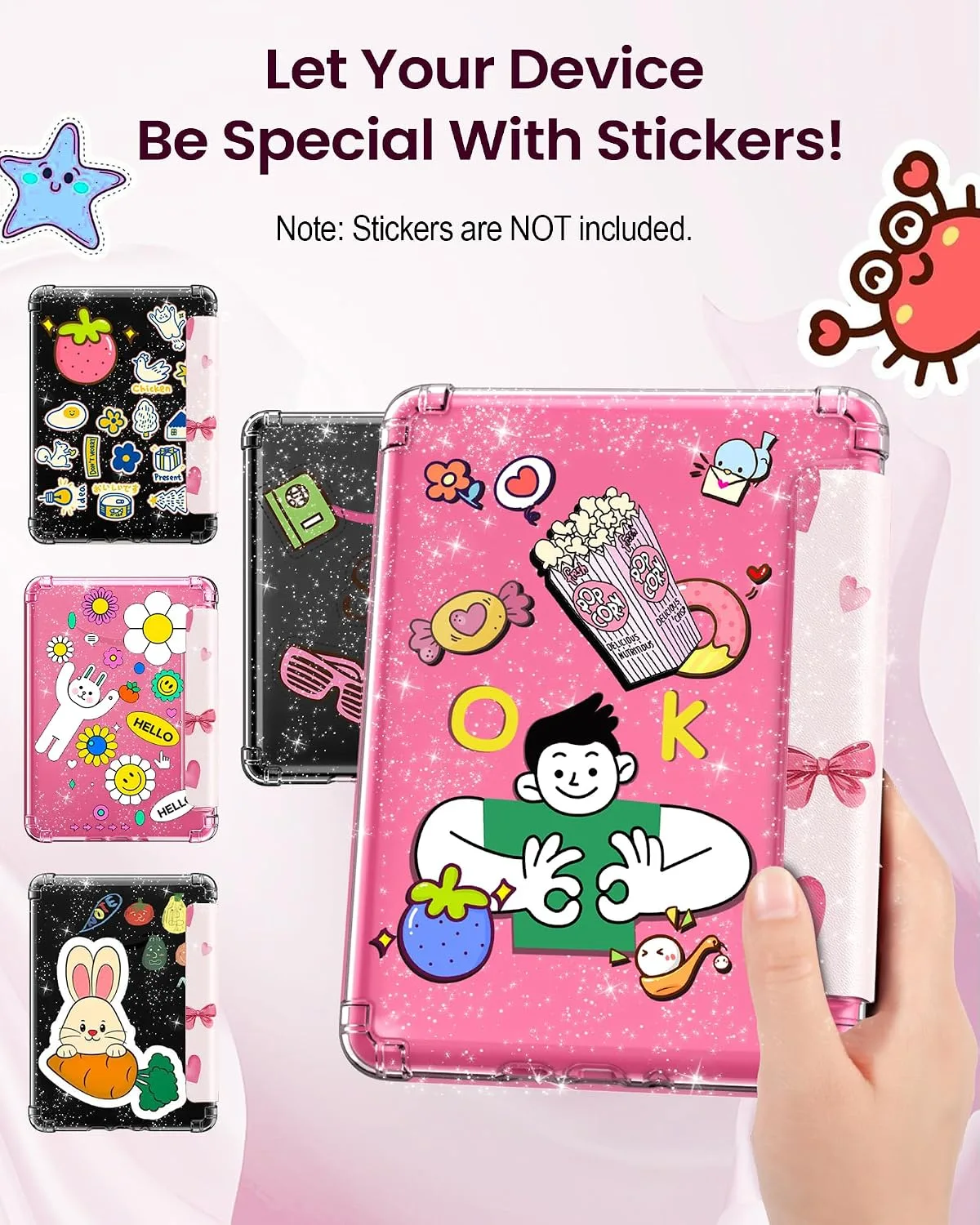 MoKo Case for 7" Kindle Paperwhite 12th Gen & Colorsoft 2024, Cherry Bow