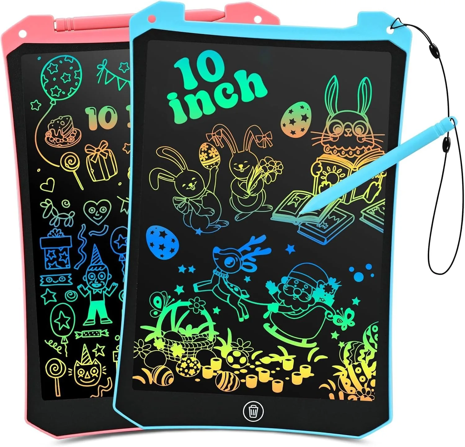 EooCoo 10 Inch LCD Writing Table for Kids, Drawing Pads 2 Pack